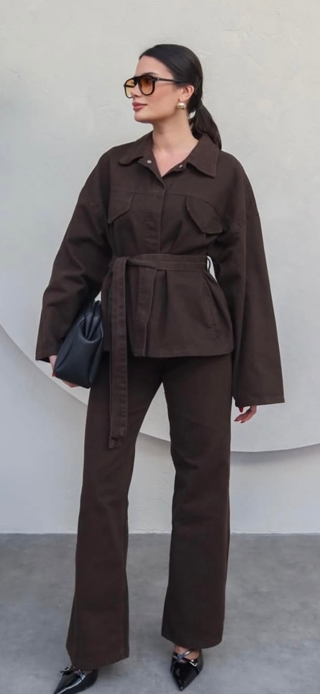 Ensemble en jean Marron