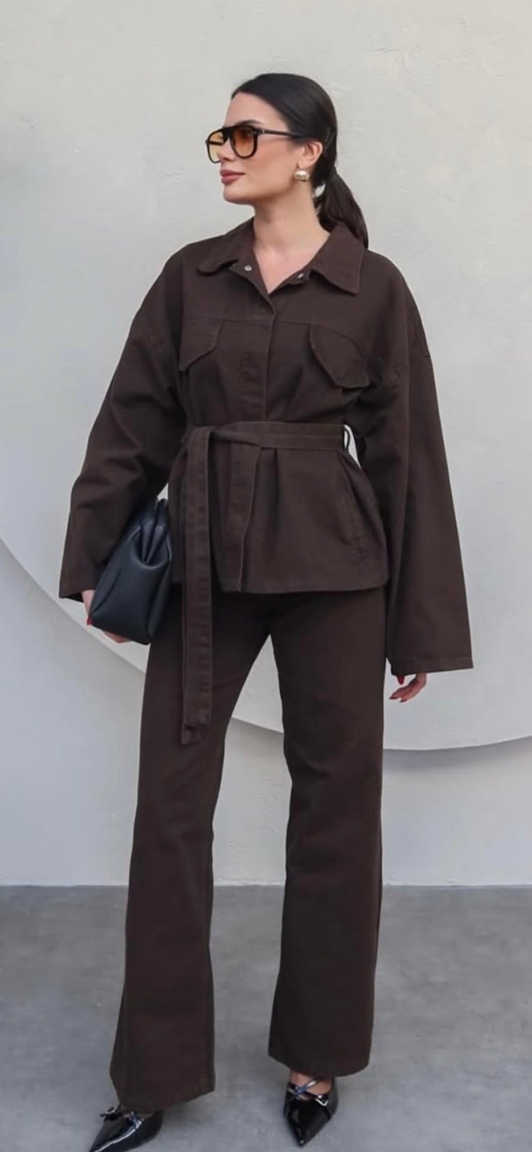 Ensemble en jean Marron